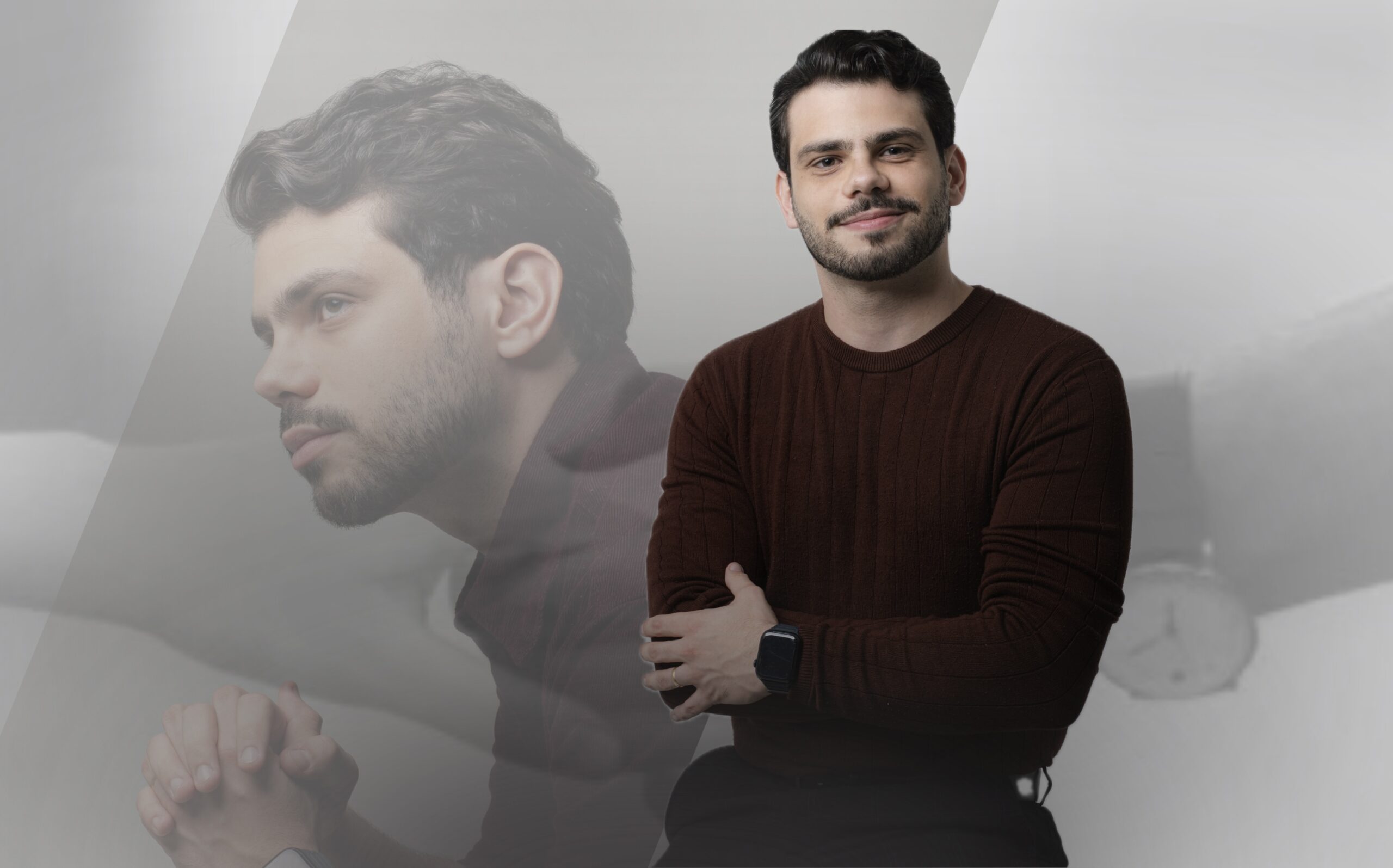 Banner site frete grátis minimalista branco e cinza - 1